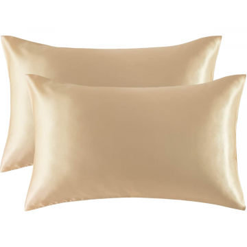 Satijnen Kussensloop Champagne Duo pack 60x70 cm